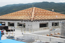 山口県小学校校舎　改築工事　建て方状況